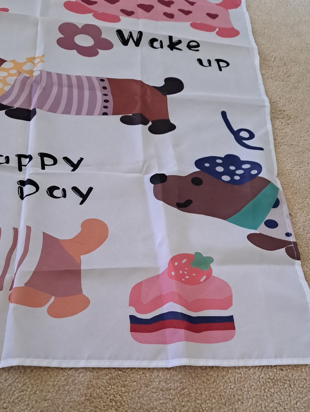 Cute Cartoon Dachshund Tablecloth, Wipe Off 35 X 56 - Picture 2 of 4